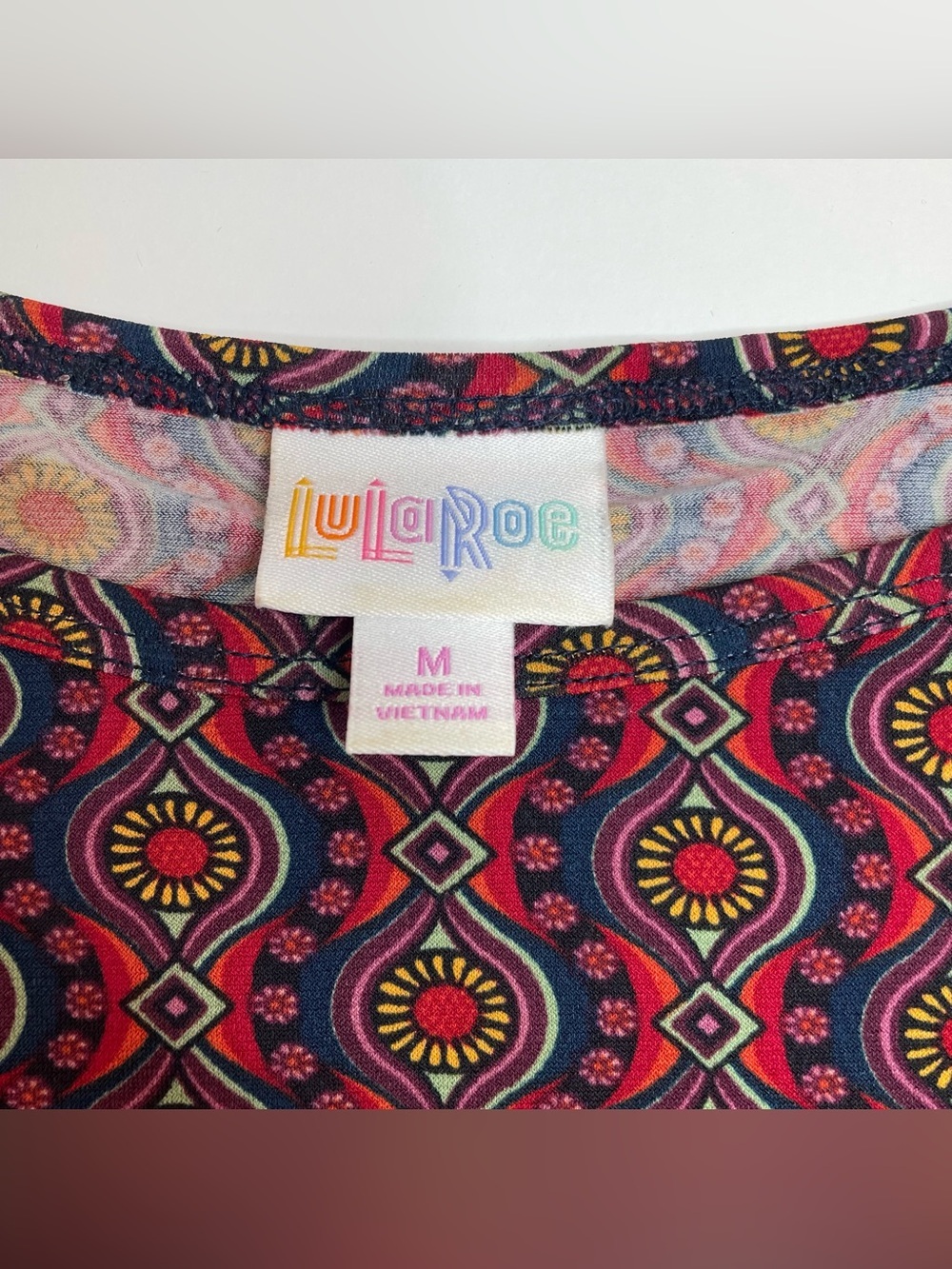 LuLaRoe Irma Tunic Bundle of 2 Black Red Roses Geometric Medium New NWT and NWOT - Picture 5 of 5